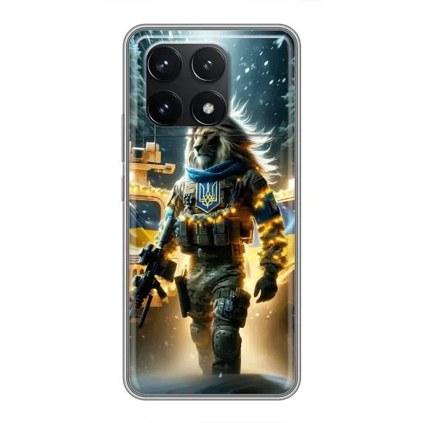 Чехол с принтом «ЛЕВ ЗСУ» для Xiaomi POCO F6 Pro