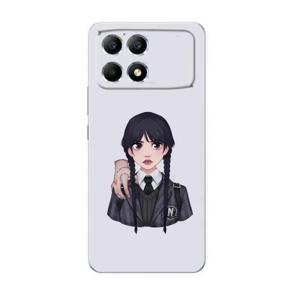 Чехол с принтом «Уэнздей и Вещь» для Xiaomi POCO F6 Чехол с принтом «Уэнздей и Вещь» для Xiaomi POCO F6