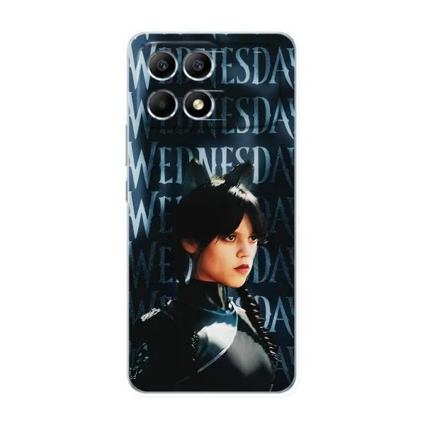 Чехол с принтом «Уэнздей кошка» для Xiaomi POCO F6 Чехол с принтом «Уэнздей кошка» для Xiaomi POCO F6