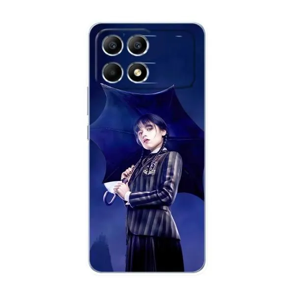 Чехол с принтом «Уэнздей с зонтом» для Xiaomi POCO F6 Чехол с принтом «Уэнздей с зонтом» для Xiaomi POCO F6