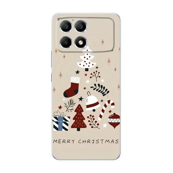 Чехол с принтом «Merry Christmas» для Xiaomi POCO F6
