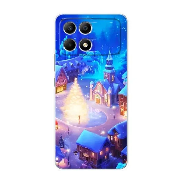 Чехол с принтом «Рождественский город» для Xiaomi POCO F6