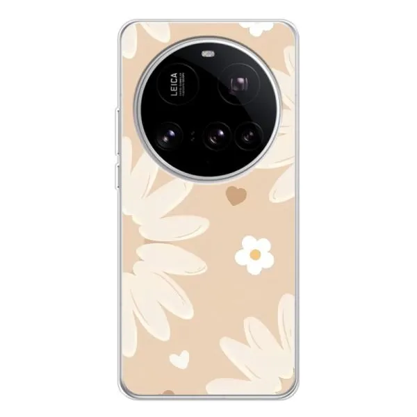 Чехол с принтом «Бежевые цветы» для Xiaomi POCO F7 Pro Чехол с принтом «Бежевые цветы» для Xiaomi POCO F7 Pro