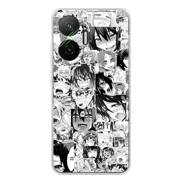 Чехол с принтом «Ahegao manga» для Xiaomi POCO F7 Чехол с принтом «Ahegao manga» для Xiaomi POCO F7