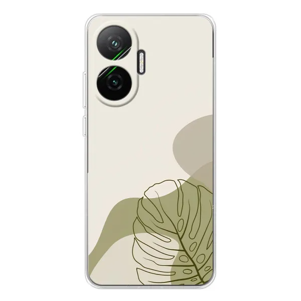 Чехол с принтом «Зеленая монстера дизайн» для Xiaomi POCO F7