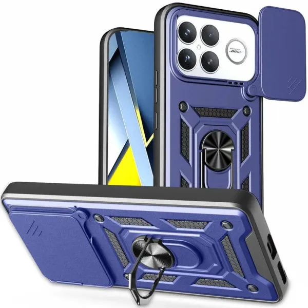 Чехол Ummi Camshield Serge Ring для Xiaomi Poco F8 Ultra — Синий — фото 1 Чехол Ummi Camshield Serge Ring для Xiaomi Poco F8 Ultra — Синий — фото 1