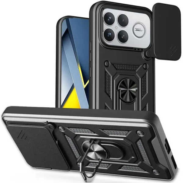 Чехол Ummi Camshield Serge Ring для Xiaomi Poco F8 Ultra — Черный — фото 1 Чехол Ummi Camshield Serge Ring для Xiaomi Poco F8 Ultra — Черный — фото 1