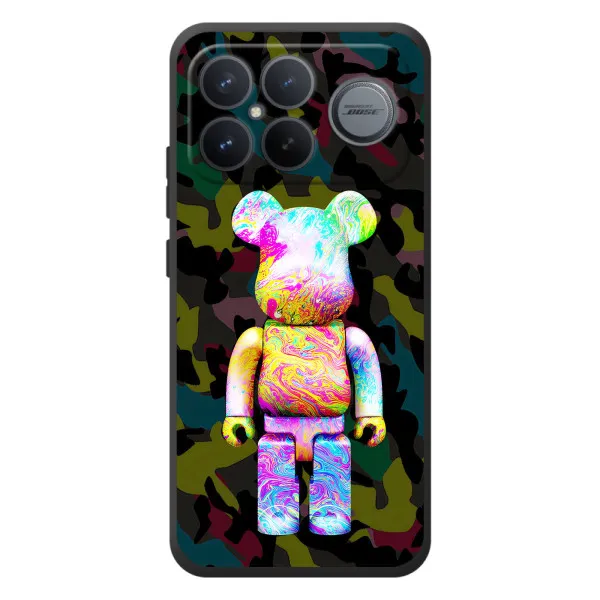 Чехол с принтом «Яркий Bearbrick» для Xiaomi Poco F8 Ultra