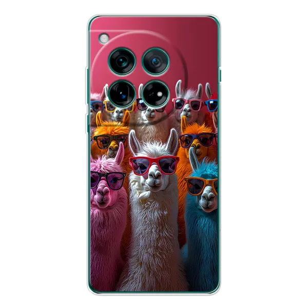 Чохол з принтом «Лами в окулярах» для Xiaomi Poco F9 Ultra
