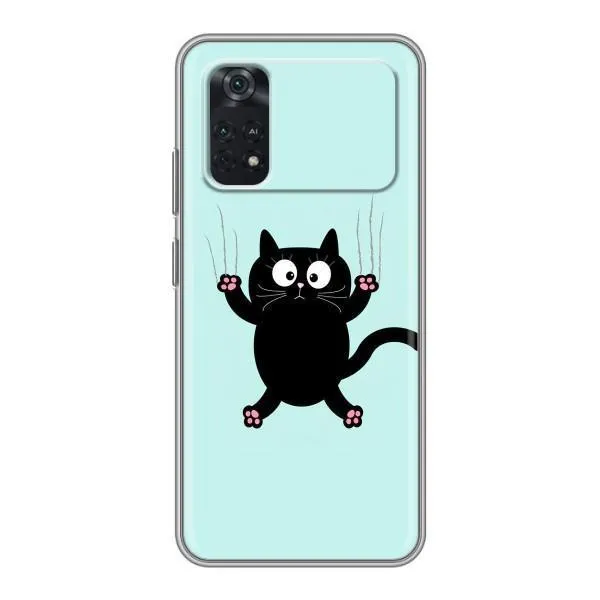 Чехол с принтом «Падающий кот» для Xiaomi POCO M4 Pro 5G Чехол с принтом «Падающий кот» для Xiaomi POCO M4 Pro 5G