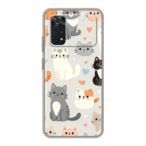 Чехол с принтом «Коллаж котов» для Xiaomi POCO M4 Pro 5G Чехол с принтом «Коллаж котов» для Xiaomi POCO M4 Pro 5G