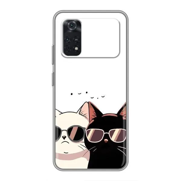 Чехол с принтом «Коты в очках» для Xiaomi POCO M4 Pro 5G Чехол с принтом «Коты в очках» для Xiaomi POCO M4 Pro 5G