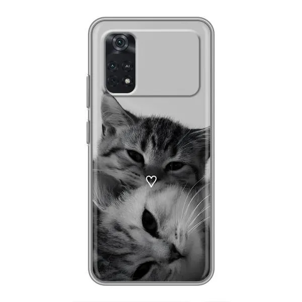 Чехол с принтом «Пара котов» для Xiaomi POCO M4 Pro 5G Чехол с принтом «Пара котов» для Xiaomi POCO M4 Pro 5G