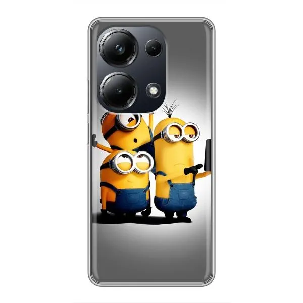 Чехол с принтом «Три миньона» для Xiaomi POCO M6 Pro Чехол с принтом «Три миньона» для Xiaomi POCO M6 Pro