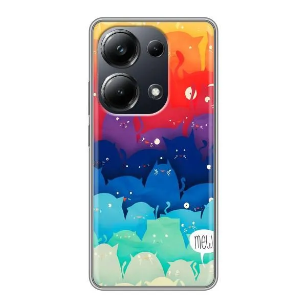 Чехол с принтом «Mew» для Xiaomi POCO M6 Pro Чехол с принтом «Mew» для Xiaomi POCO M6 Pro