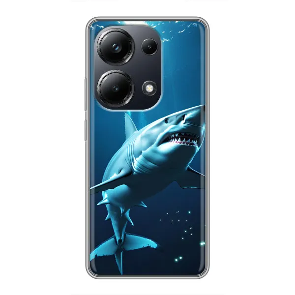Чехол с принтом «Акула под водой» для Xiaomi POCO M6 Pro