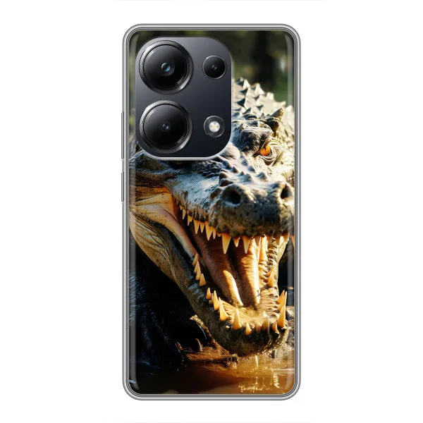Чехол с принтом «Опасный крокодил» для Xiaomi POCO M6 Pro