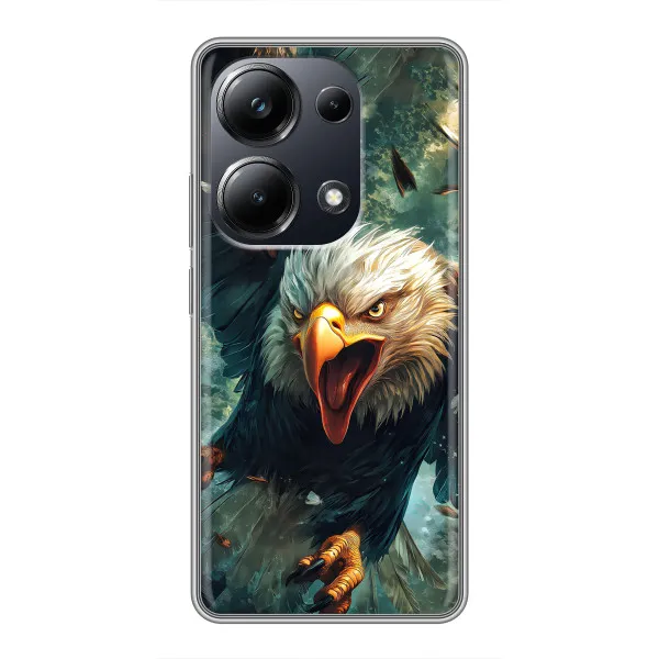 Чехол с принтом «Орел в полете» для Xiaomi POCO M6 Pro