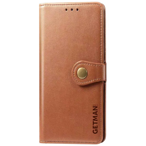 Кожаный чехол-книжка GETMAN Gallant (PU) для Xiaomi Redmi 13 4G / Poco M6 4G — Коричневый — фото 1 Кожаный чехол-книжка GETMAN Gallant (PU) для Xiaomi Redmi 13 4G / Poco M6 4G — Коричневый — фото 1