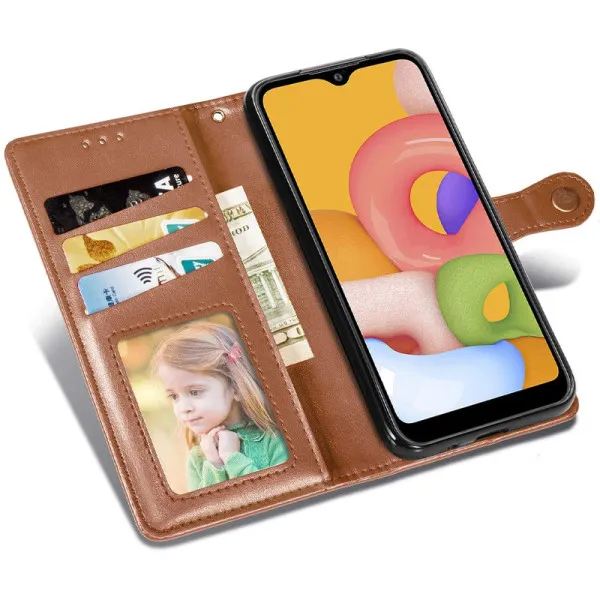 Кожаный чехол-книжка GETMAN Gallant (PU) для Xiaomi Redmi 13 4G / Poco M6 4G — Коричневый — фото 2 Кожаный чехол-книжка GETMAN Gallant (PU) для Xiaomi Redmi 13 4G / Poco M6 4G — Коричневый — фото 2