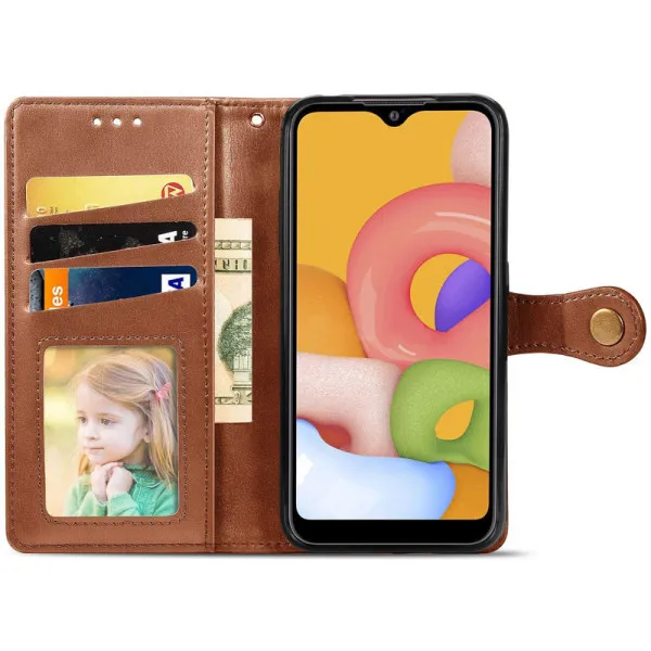 Кожаный чехол-книжка GETMAN Gallant (PU) для Xiaomi Redmi 13 4G / Poco M6 4G — Коричневый — фото 3 Кожаный чехол-книжка GETMAN Gallant (PU) для Xiaomi Redmi 13 4G / Poco M6 4G — Коричневый — фото 3