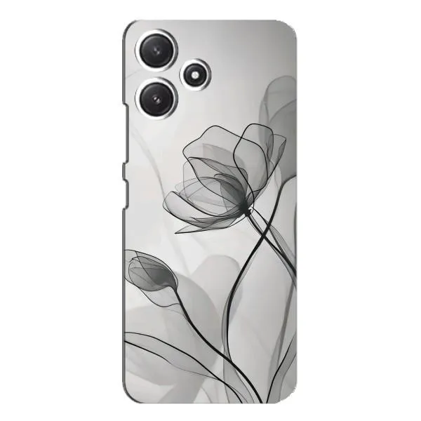Чехол с принтом «Черные цветы» для Xiaomi POCO M6