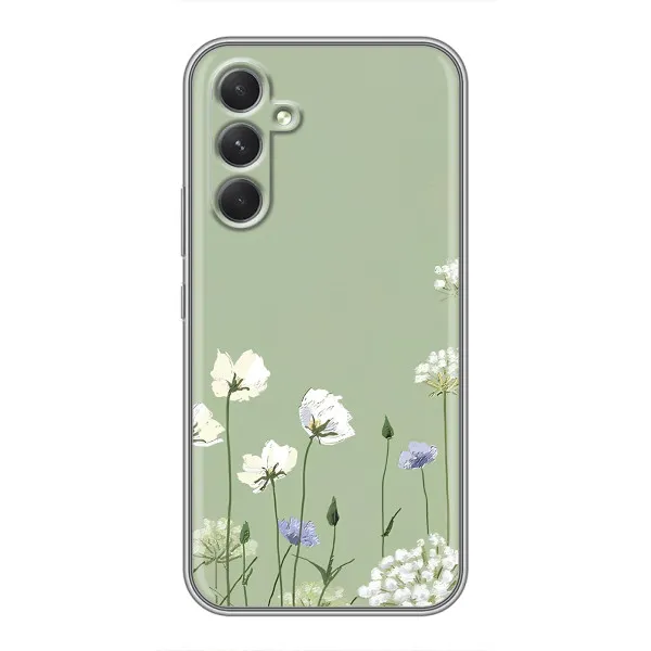 Чехол с принтом «Цветы на зеленом» для Xiaomi Poco M7 Plus