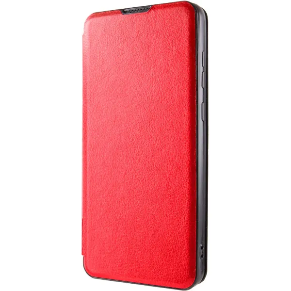 Кожаный чехол-книжка Belora для Xiaomi Poco M7 4G — Красный — фото 2