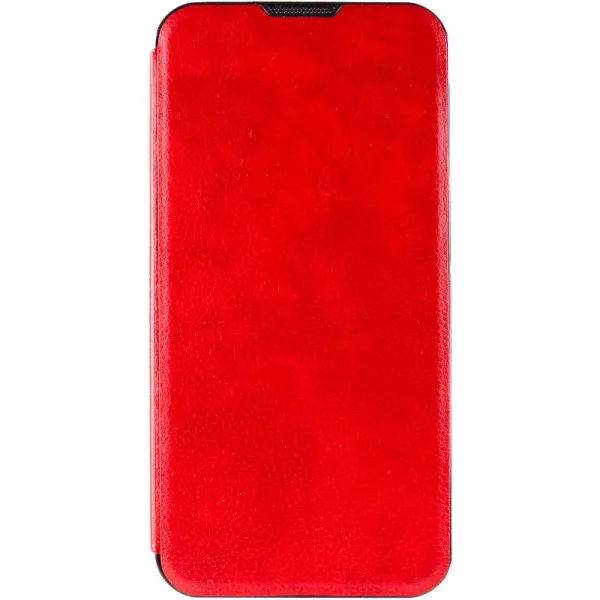 Кожаный чехол-книжка Belora для Xiaomi Poco M7 4G — Красный — фото 3