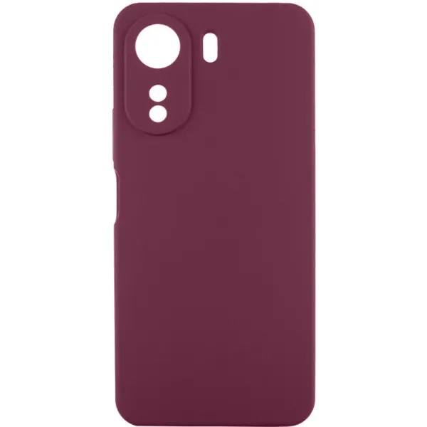 Чехол Silicone Cover Lakshmi Full Camera (AAA) для Xiaomi Poco M7 4G — Бордовый