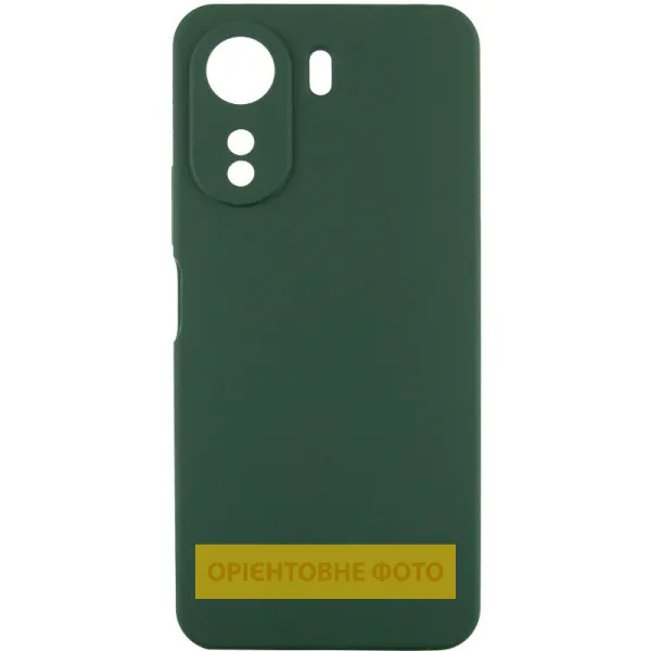 Чехол Silicone Cover Lakshmi Full Camera (AAA) для Xiaomi Poco M7 4G — Зеленый
