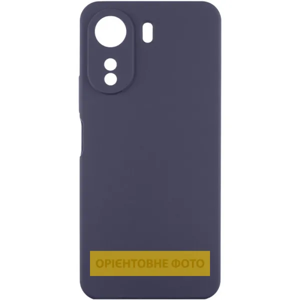 Чехол Silicone Cover Lakshmi Full Camera (AAA) для Xiaomi Poco M7 4G — Серый
