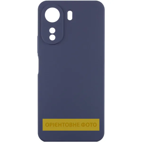 Чехол Silicone Cover Lakshmi Full Camera (AAA) для Xiaomi Poco M7 4G — Темно-синий