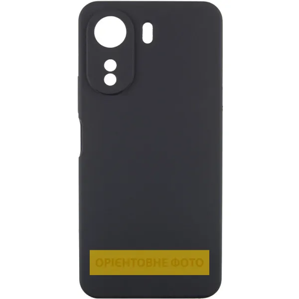 Чехол Silicone Cover Lakshmi Full Camera (AAA) для Xiaomi Poco M7 4G — Черный