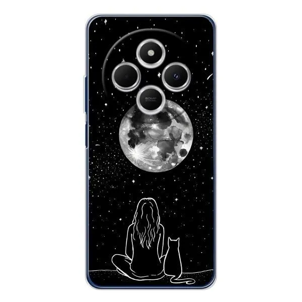 Чехол с принтом «Девушка с котом» для Xiaomi POCO M7