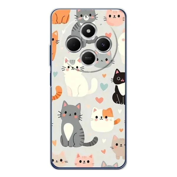 Чехол с принтом «Коллаж котов» для Xiaomi POCO M7