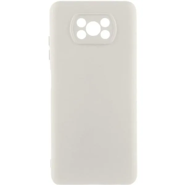 Чехол Silicone Cover Lakshmi Full Camera (AAA) для Xiaomi Poco X3 NFC / Poco X3 Pro — Белый Чехол Silicone Cover Lakshmi Full Camera (AAA) для Xiaomi Poco X3 NFC / Poco X3 Pro — Белый