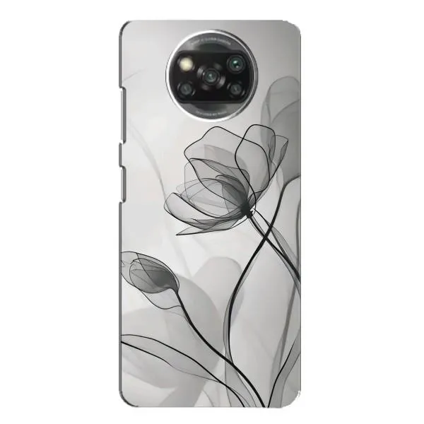 Чохол з принтом «Чорні квіти» для Xiaomi POCO X3 Pro