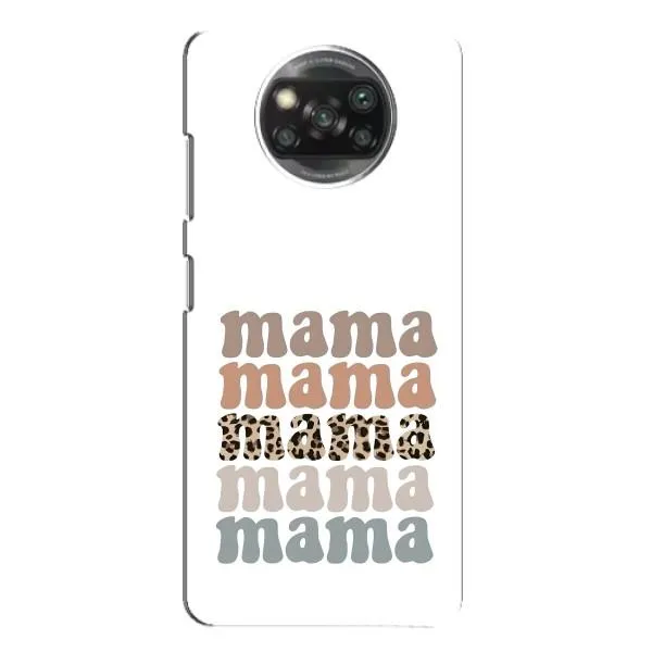 Чехол с принтом «Текстовый коллаж мама» для Xiaomi POCO X3