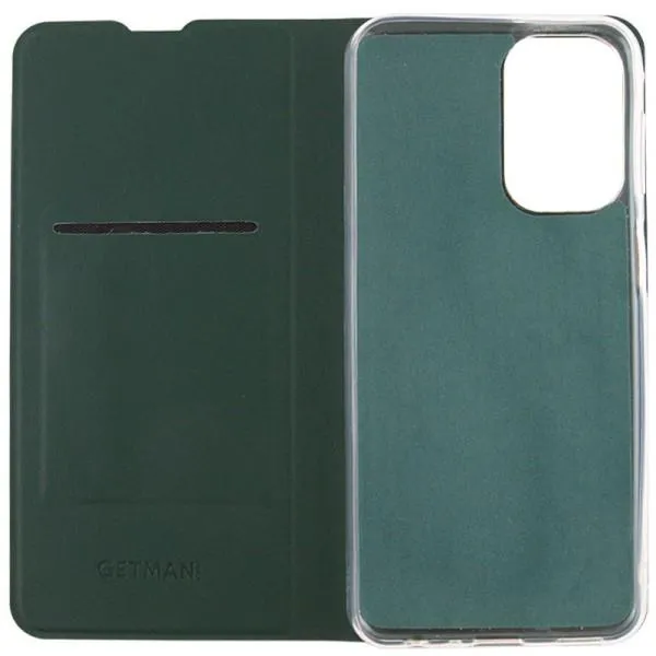 Кожаный чехол-книжка GETMAN Elegant (PU) для Xiaomi Poco X5 5G / Redmi Note 12 5G — Зеленый — фото 5