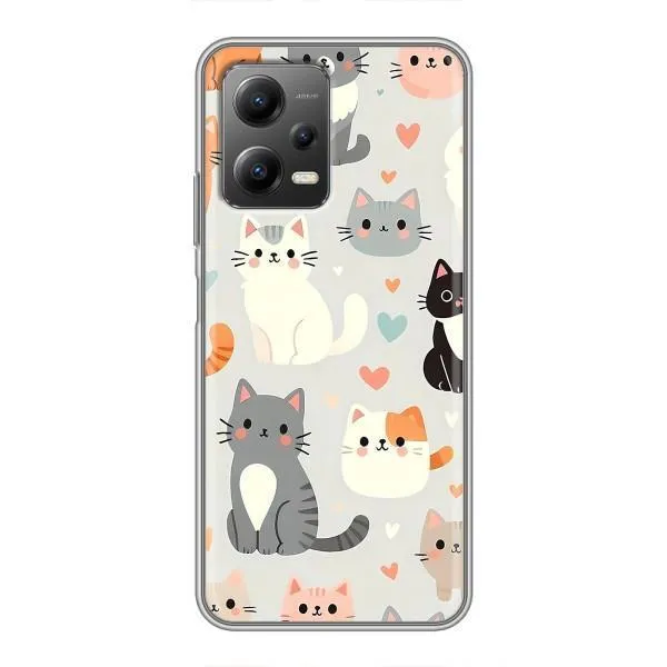Чехол с принтом «Коллаж котов» для Xiaomi POCO X5 (5G) Чехол с принтом «Коллаж котов» для Xiaomi POCO X5 (5G)