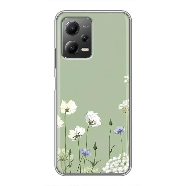 Чехол с принтом «Цветы на зеленом» для Xiaomi POCO X5 (5G)
