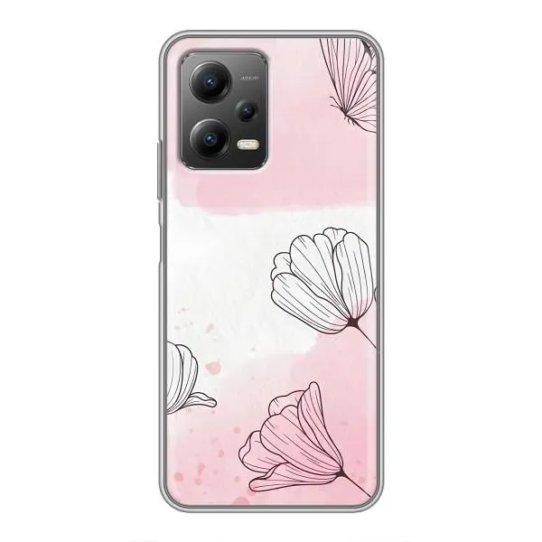 Чехол с принтом «Розовые цветы» для Xiaomi POCO X5 (5G)