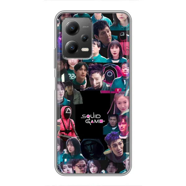 Чехол с принтом «Коллаж Игра кальмара» для Xiaomi POCO X5 (5G) Чехол с принтом «Коллаж Игра кальмара» для Xiaomi POCO X5 (5G)