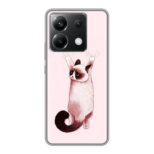 Чехол с принтом «Котик падает» для Xiaomi POCO X6 5G