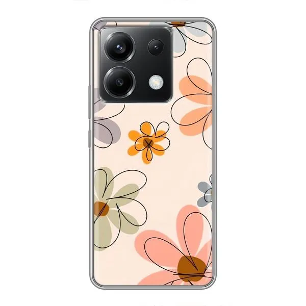 Чехол с принтом «Разноцветные цветы» для Xiaomi POCO X6 5G