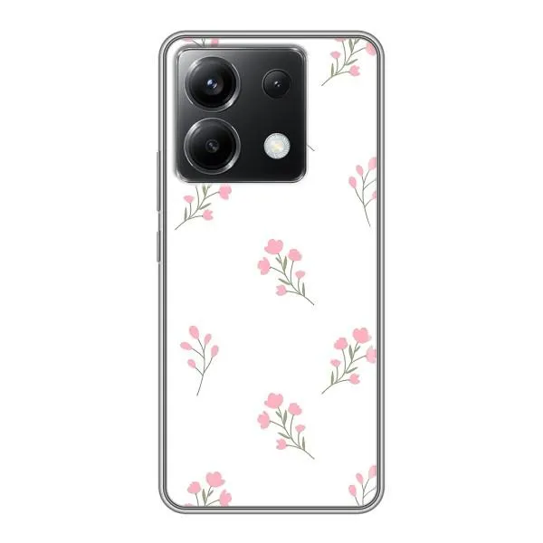 Чехол с принтом «Розовые цветы» для Xiaomi POCO X6 5G