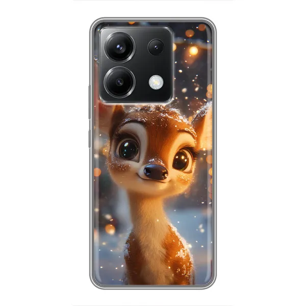 Чехол с принтом «Олененок среди гирлянд» для Xiaomi POCO X6 5G