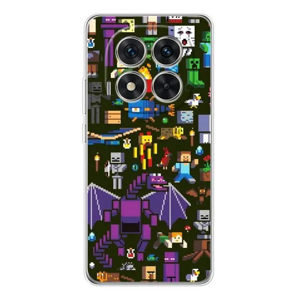 Чехол с принтом «Коллаж Майнкрафт» для Xiaomi POCO X7