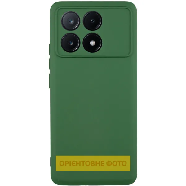Чехол TPU GETMAN Liquid Silk Full Camera для Xiaomi Poco X8 Pro Max — Зеленый
